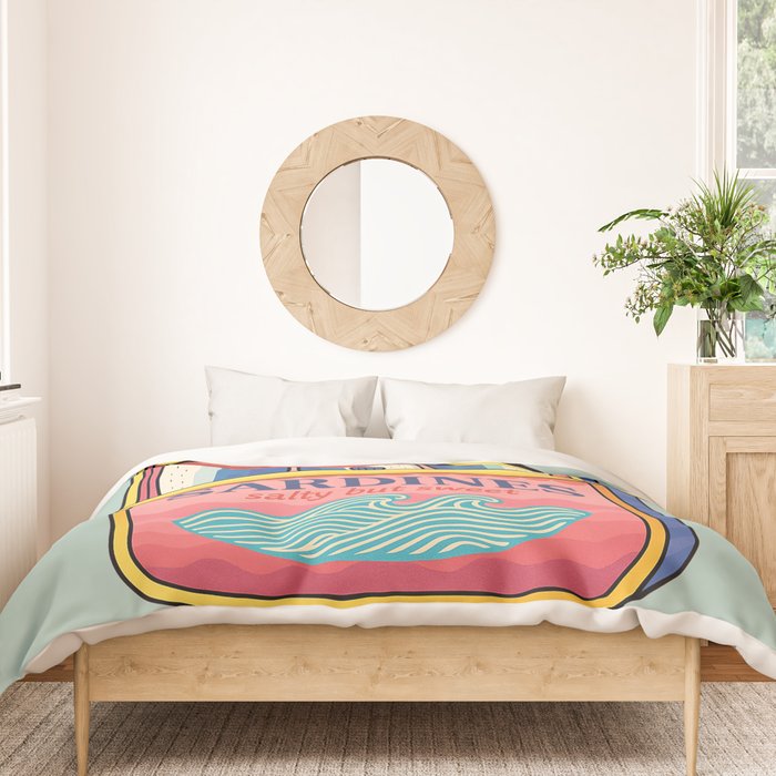 Tin of Love - Sardines in a Can with Heart Tail Duvet Cover Gallery Image 3