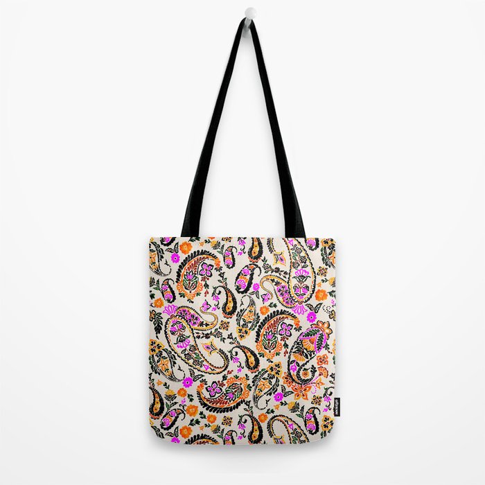 Vibrant paisley print Tote Bag Gallery Image 2