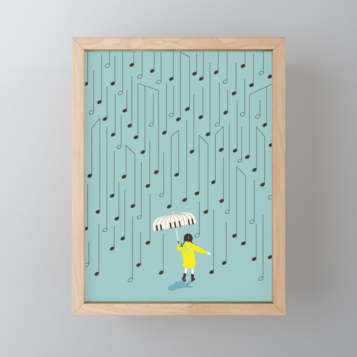 Singing in the Rain v2 Mini Art Print Gallery Image 1