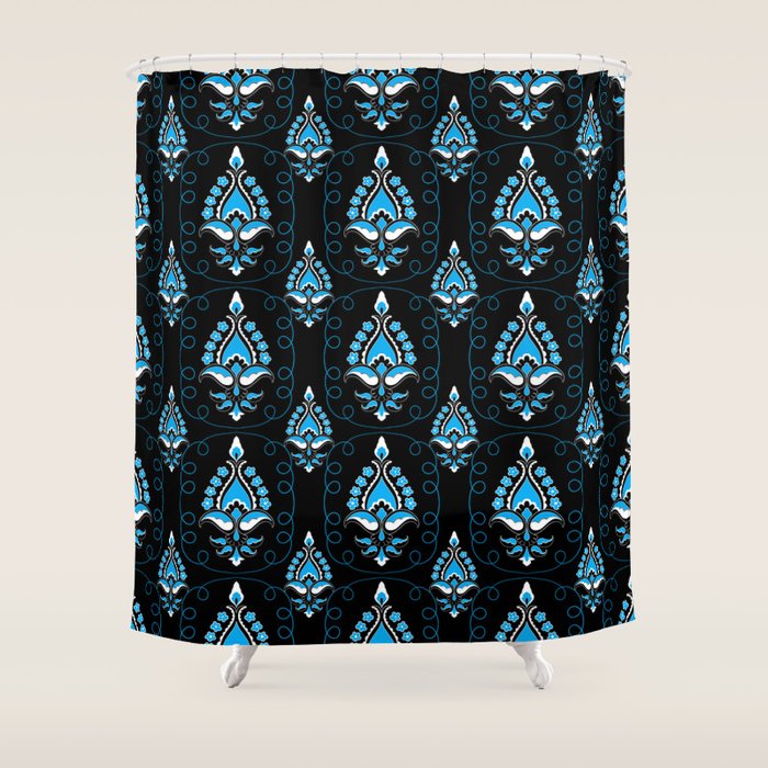 Ocean Bloom Shower Curtain Gallery Image 1