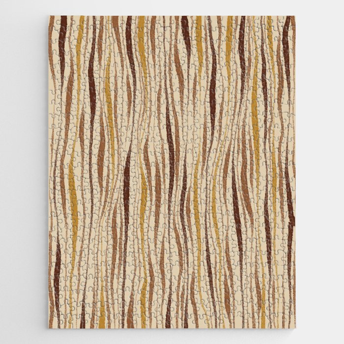 Irregular Lines / Brown & Yellow Jigsaw Puzzle Gallery Image 1