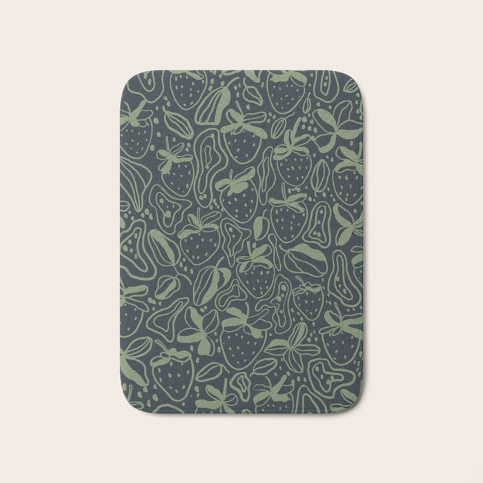 Green strawberries Bath Mat Gallery Image 1