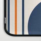 Abstract Shapes 78 in Orange and Navy Blue Laptop Sleeve Gallery Image 3