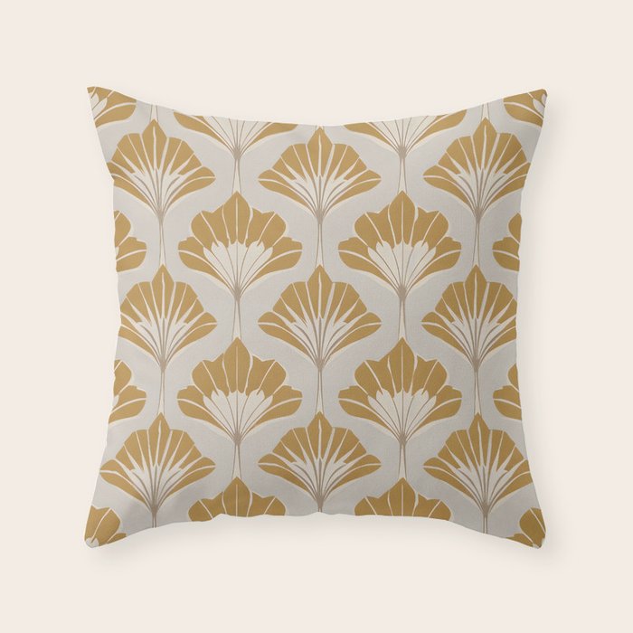 Golden Age Leaves Throw Pillow Gallery Image 6