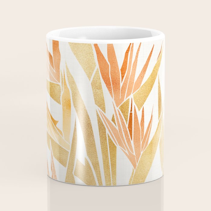 Metallic Gold Bird of Paradise Coffee Mug Gallery Image 4