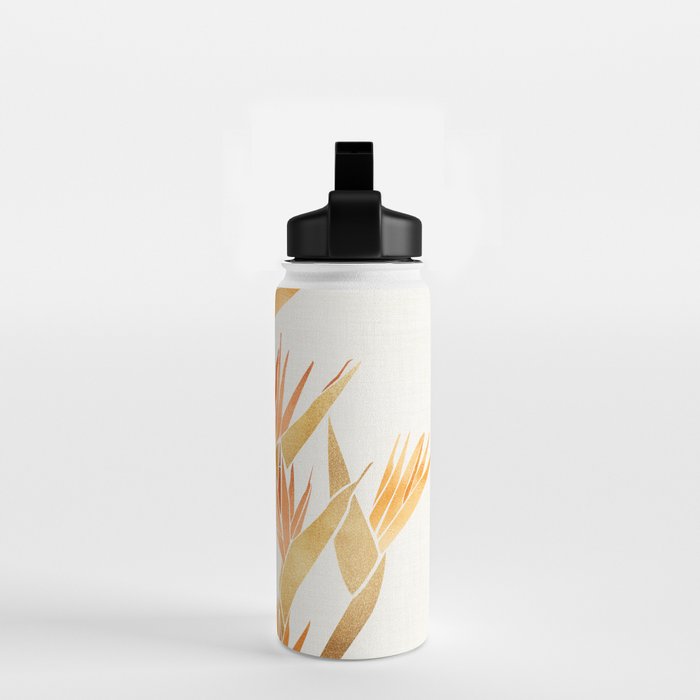 Metallic Gold Bird of Paradise Water Bottle Gallery Image 2