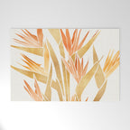 Metallic Gold Bird of Paradise Welcome Mat Gallery Image 1