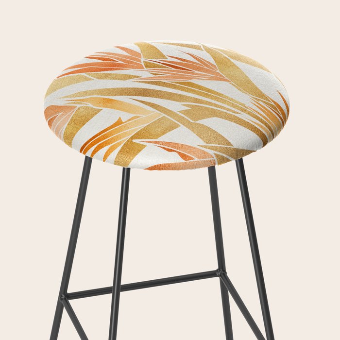 Metallic Gold Bird of Paradise Stool Gallery Image 2