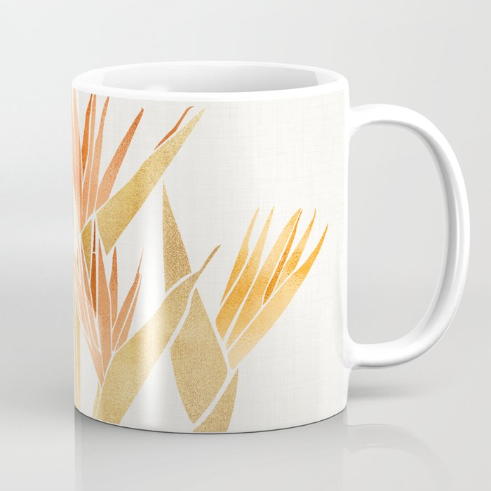 Metallic Gold Bird of Paradise Coffee Mug Gallery Image 1
