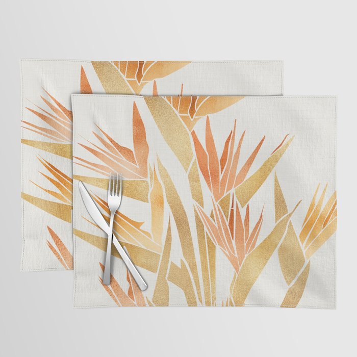 Metallic Gold Bird of Paradise Placemat Gallery Image 1