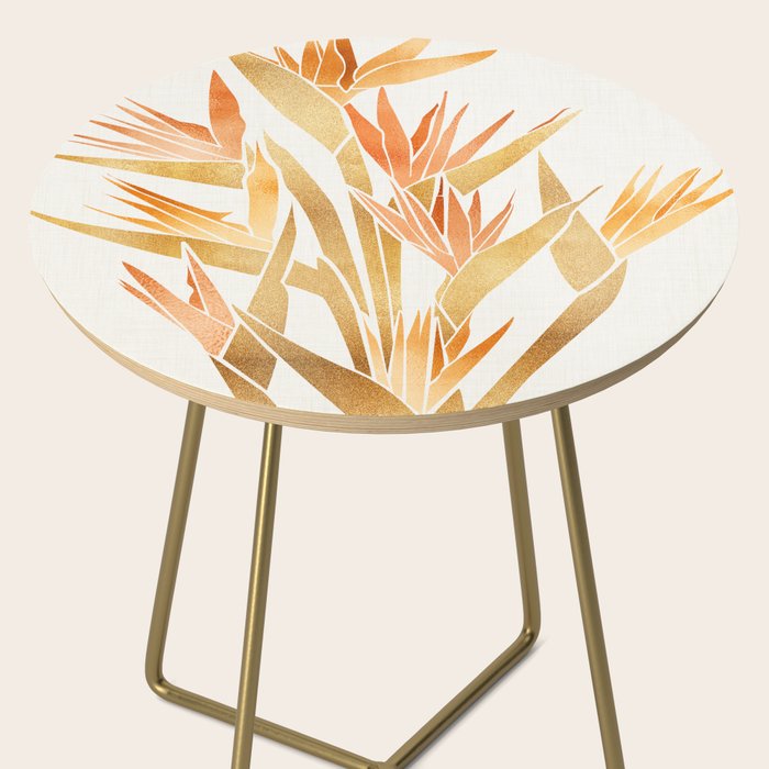 Metallic Gold Bird of Paradise Side Table Gallery Image 2