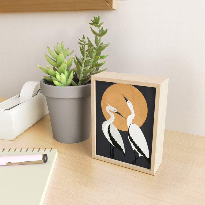 Two Abstract Birds I Mini Art Print Gallery Image 2