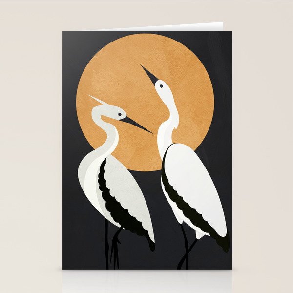 Two Abstract Birds I Stationery Card Gallery Image 2
