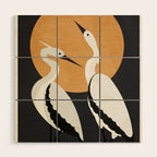 Two Abstract Birds I Wood Wall Art Gallery Image 1
