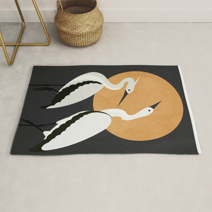 Two Abstract Birds I Rug Gallery Image 1