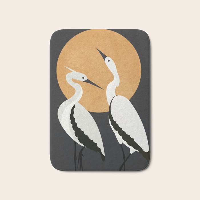 Two Abstract Birds I Bath Mat Gallery Image 1