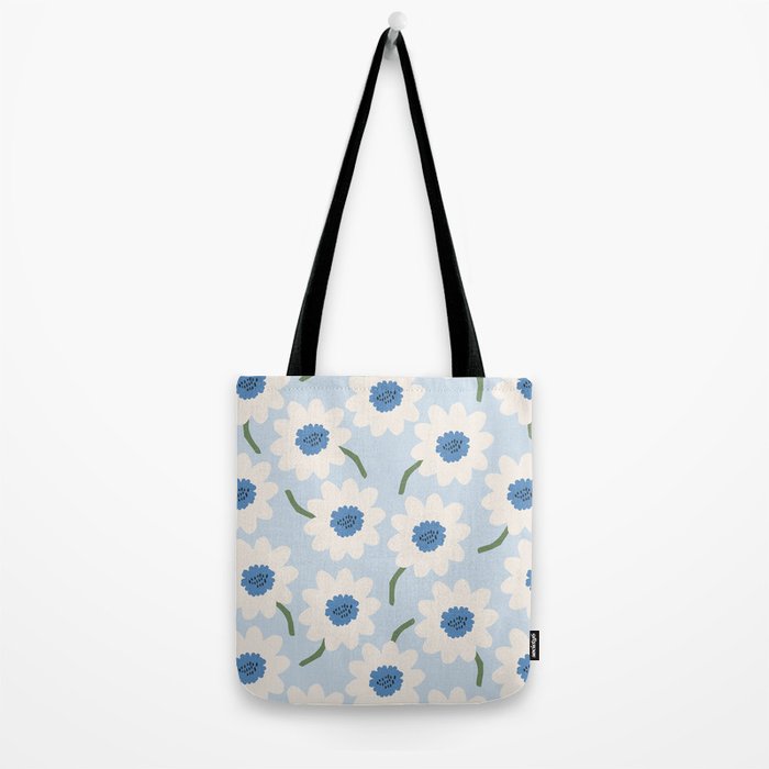 Flower field - charming blue Tote Bag Gallery Image 2