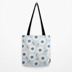 Flower field - charming blue Tote Bag Gallery Image 2