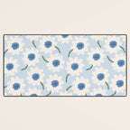 Flower field - charming blue Desk Mat Gallery Image 3