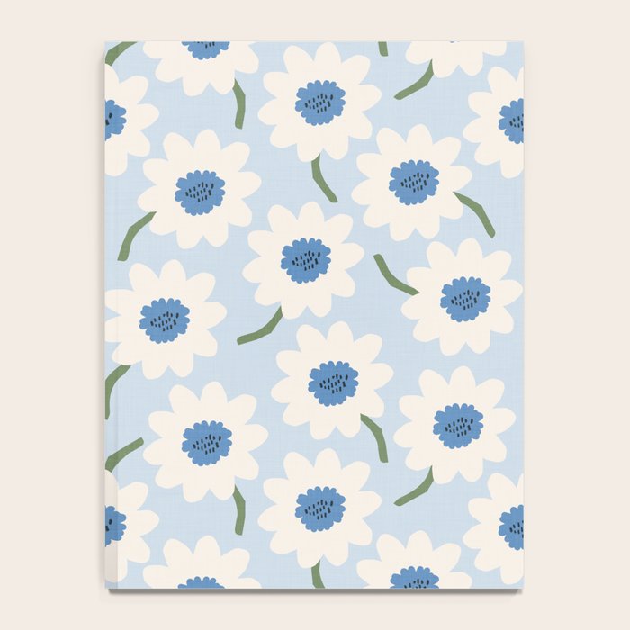 Flower field - charming blue Notebook Gallery Image 4