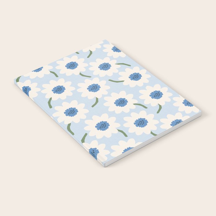 Flower field - charming blue Notebook Gallery Image 1