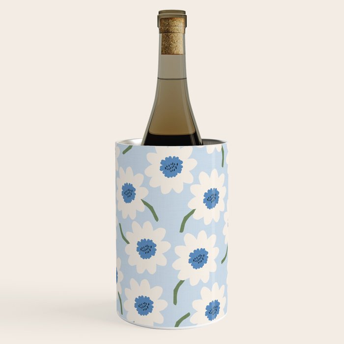 Flower field - charming blue Wine Chiller Gallery Image 1