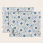 Flower field - charming blue Placemat Gallery Image 1