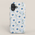 Flower field - charming blue iPhone Case Gallery Image 1