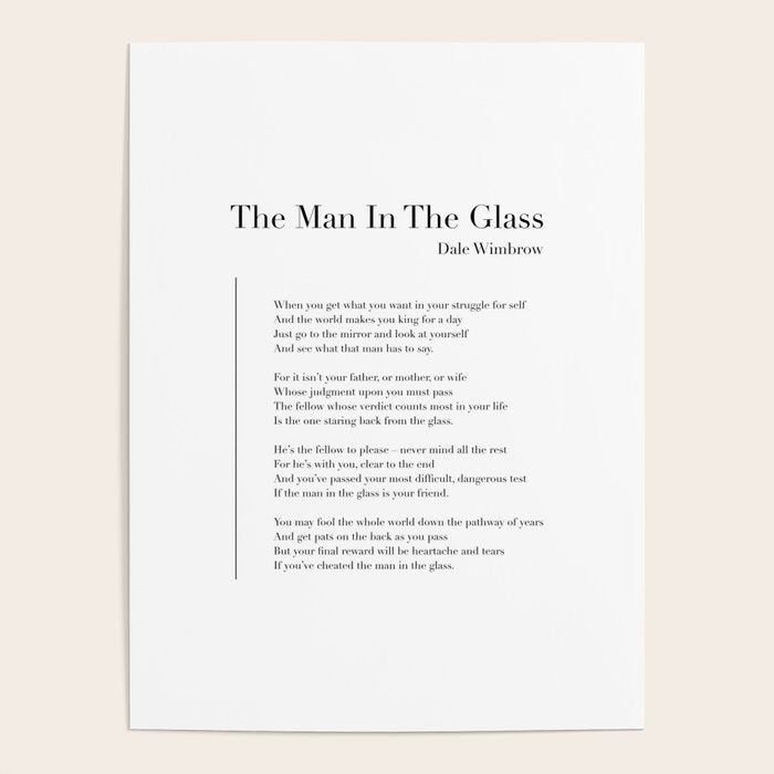 The Man In The Glass by Dale Wimbrow Poster Gallery Image 4