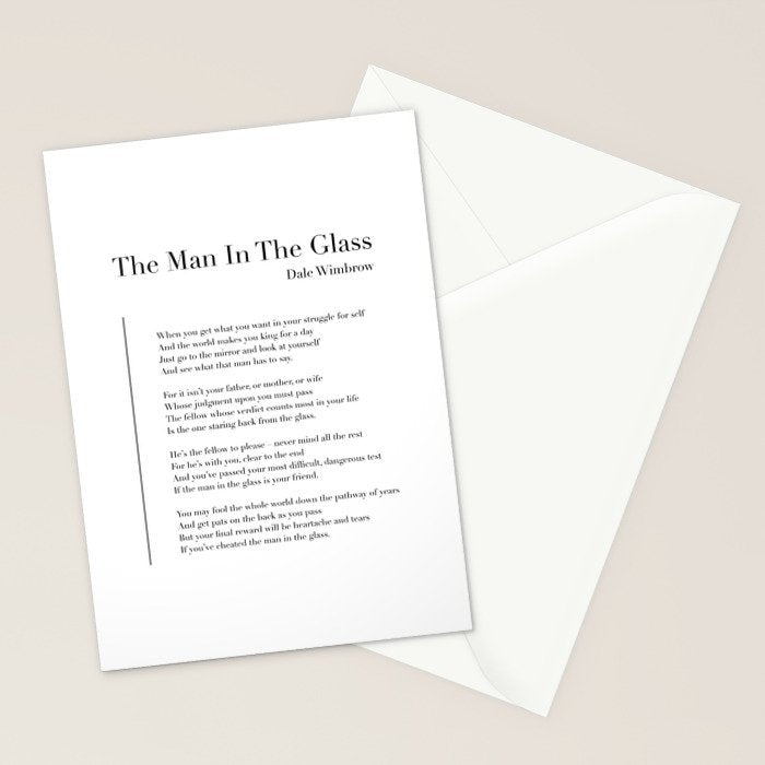 The Man In The Glass by Dale Wimbrow Stationery Card Gallery Image 2