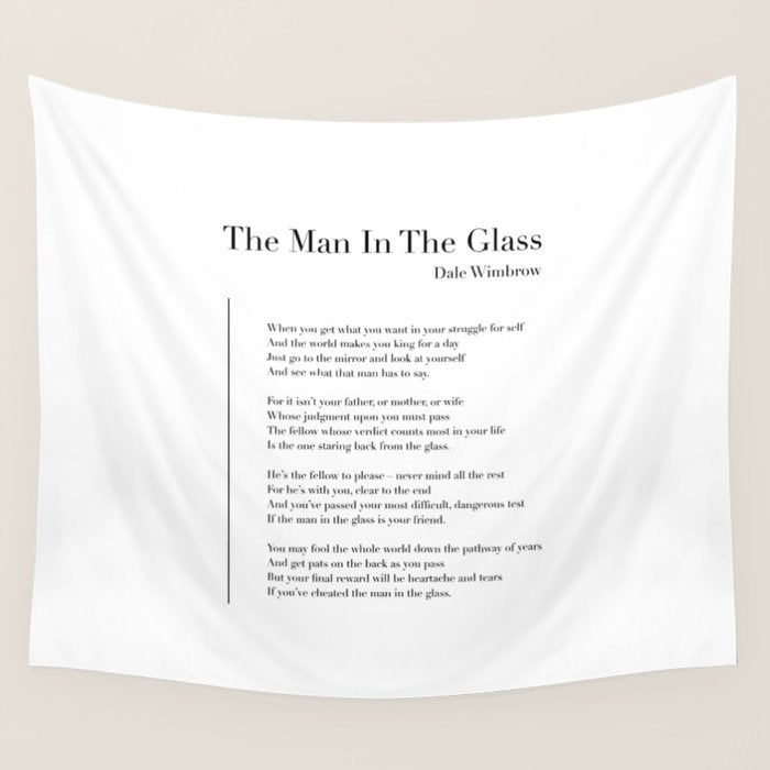 The Man In The Glass by Dale Wimbrow Wall Tapestry Gallery Image 1
