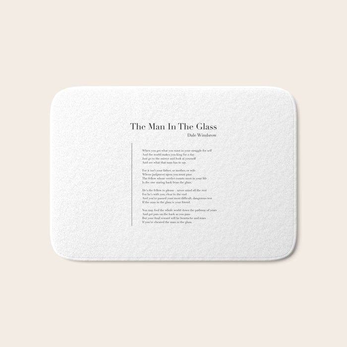 The Man In The Glass by Dale Wimbrow Bath Mat Gallery Image 1
