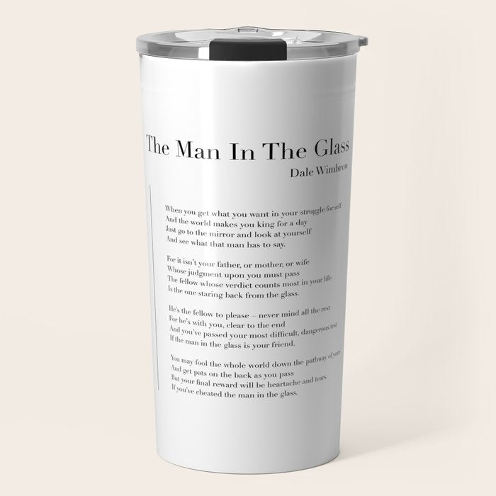 The Man In The Glass by Dale Wimbrow Travel Mug Gallery Image 1