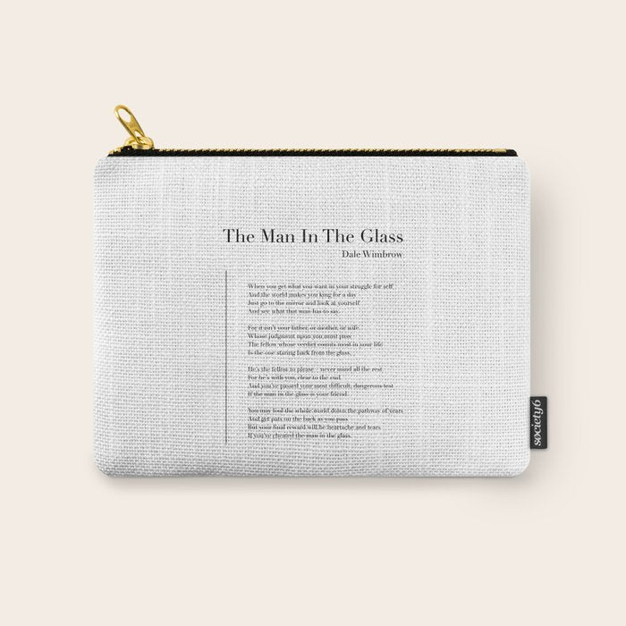 The Man In The Glass by Dale Wimbrow Carry All Pouch Gallery Image 1