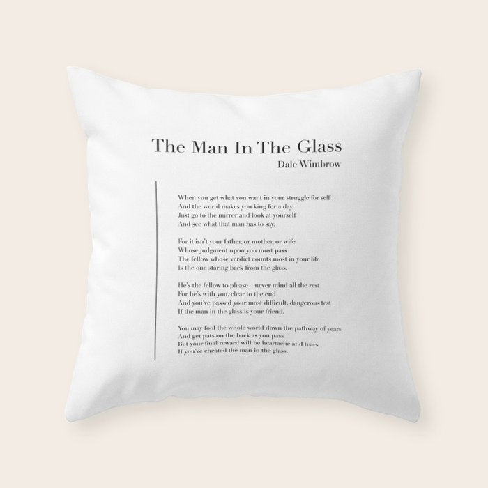 The Man In The Glass by Dale Wimbrow Throw Pillow Gallery Image 6