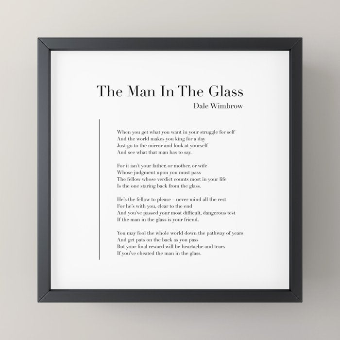 The Man In The Glass by Dale Wimbrow Mini Art Print Gallery Image 3