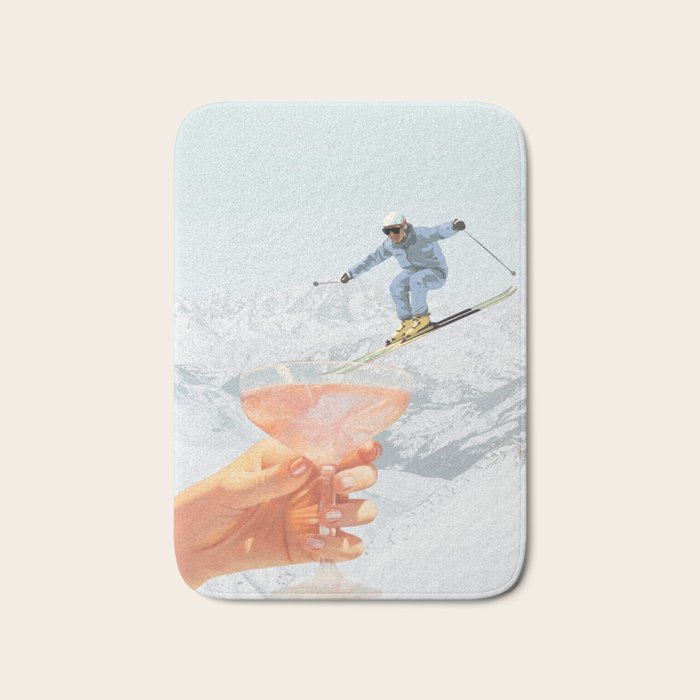 Apres Ski Cocktail Collage Winter Edition Bath Mat Gallery Image 1