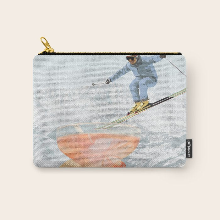 Apres Ski Cocktail Collage Winter Edition Carry All Pouch Gallery Image 1