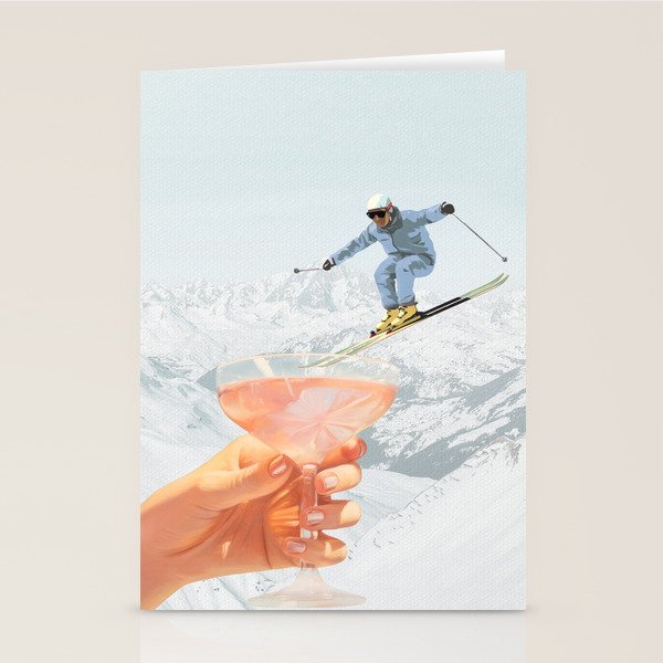 Apres Ski Cocktail Collage Winter Edition Stationery Card Gallery Image 2