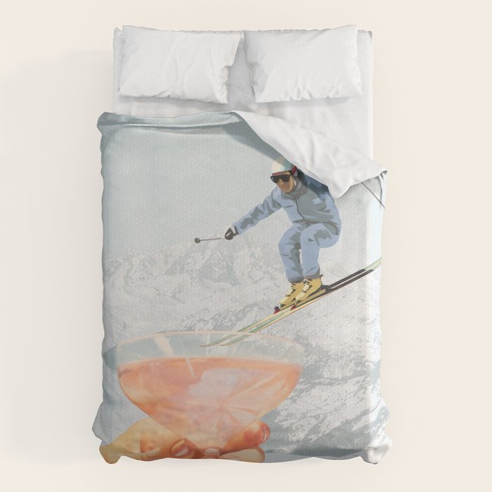 Apres Ski Cocktail Collage Winter Edition Duvet Cover Gallery Image 6
