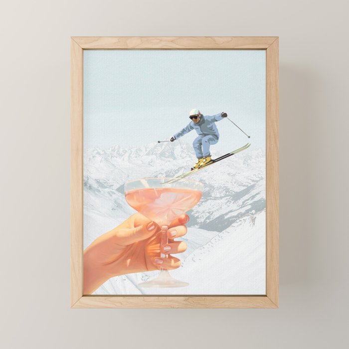 Apres Ski Cocktail Collage Winter Edition Mini Art Print Gallery Image 1