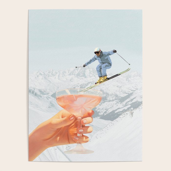 Apres Ski Cocktail Collage Winter Edition Poster Gallery Image 1