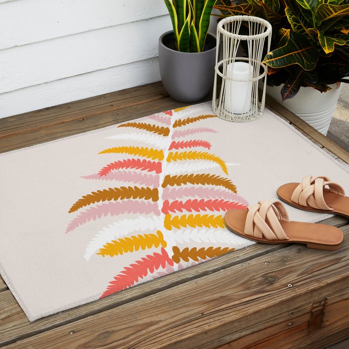 fall fern Outdoor Rug Gallery Image 2