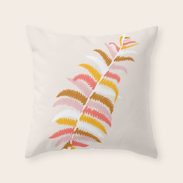 fall fern Throw Pillow Gallery Image 6