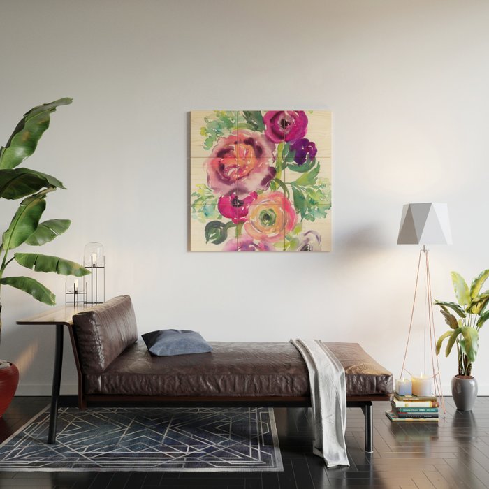 ranunculus dance Wood Wall Art Gallery Image 2