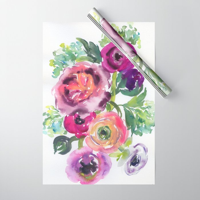 ranunculus dance Wrapping Paper Gallery Image 1