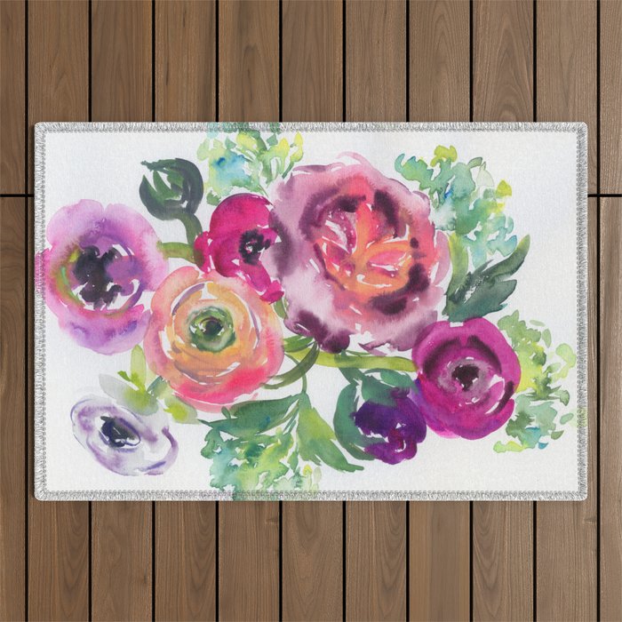 ranunculus dance Outdoor Rug Gallery Image 1