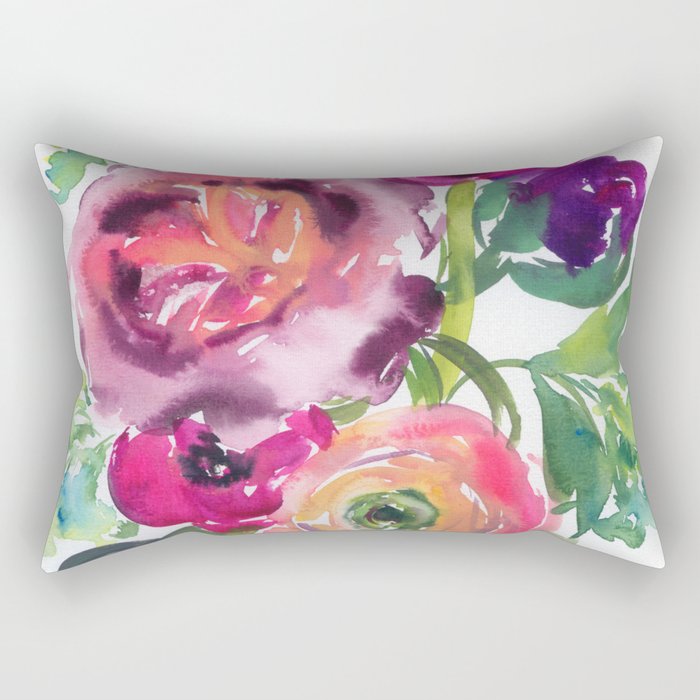 ranunculus dance Rectangular Pillow Gallery Image 1