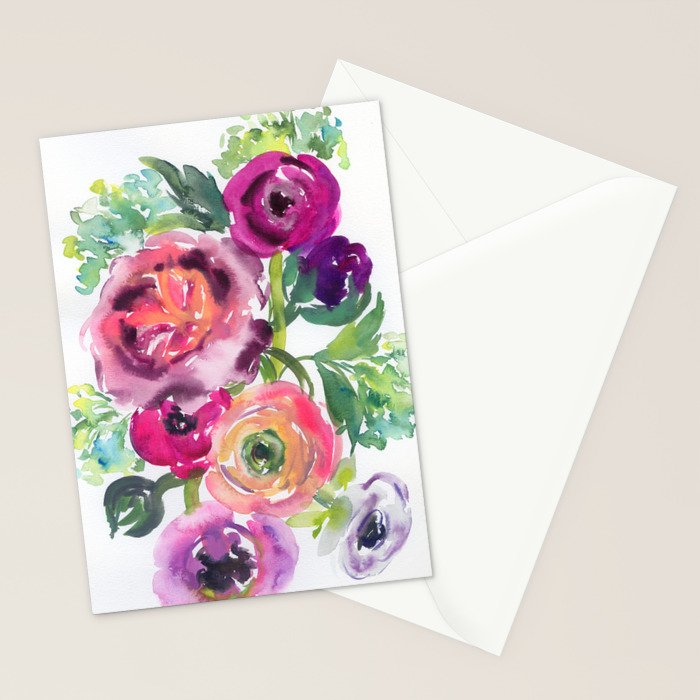 ranunculus dance Stationery Card Gallery Image 2
