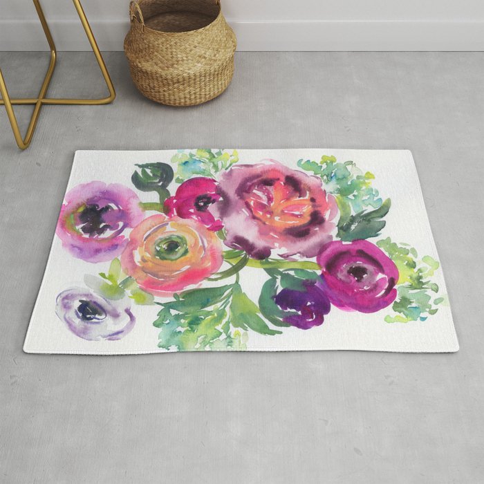 ranunculus dance Rug Gallery Image 1